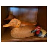 Lot of 4 Hand Carved Wooden Duck Decoys Folk Art Bird Carvings Lot of 4 Hand Carved Wooden Duck Decoys Folk Art Bird Carvings