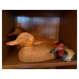 Lot of 4 Hand Carved Wooden Duck Decoys Folk Art Bird Carvings Lot of 4 Hand Carved Wooden Duck Decoys Folk Art Bird Carvings