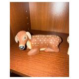 Hand Painted Spotted Animal Figurines Deer & Cat Pair Shelf Decor Hand Painted Spotted Animal Figurines Deer & Cat Pair Shelf Decor