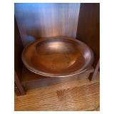 Vintage Copper Pedestal Centerpiece Bowl Wide Rim Serving Bowl Vintage Copper Pedestal Centerpiece Bowl Wide Rim Serving Bowl