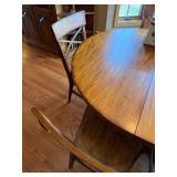 Vintage Oval Wood Dining Table Set w/ 6 Ethan Allen Crossback Chairs 48 x 66 Vintage Oval Wood Dining Table Set w/ 6 Ethan Allen Crossback Chairs 48 x 66