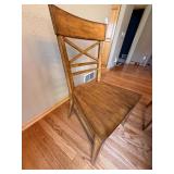 Vintage Oval Wood Dining Table Set w/ 6 Ethan Allen Crossback Chairs 48 x 66 Vintage Oval Wood Dining Table Set w/ 6 Ethan Allen Crossback Chairs 48 x 66