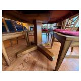 Vintage Oval Wood Dining Table Set w/ 6 Ethan Allen Crossback Chairs 48 x 66 Vintage Oval Wood Dining Table Set w/ 6 Ethan Allen Crossback Chairs 48 x 66