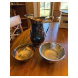 Silverplate Pitcher & Footed Bowls Lot Reed Barton Sheffield 3 Pc Silverplate Pitcher & Footed Bowls Lot Reed Barton Sheffield 3 Pc