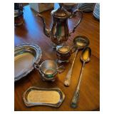 Vintage Silverplate Serving Lot F.B. Rogers Coffee Pot Tray Ladle 7 Pc Vintage Silverplate Serving Lot F.B. Rogers Coffee Pot Tray Ladle 7 Pc