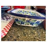 Mixed Kitchen Serveware Lot Polish Pottery Corning Ware Tray Bowls Mixed Kitchen Serveware Lot Polish Pottery Corning Ware Tray Bowls