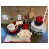 Mixed Kitchen Serveware Lot Polish Pottery Corning Ware Tray Bowls Mixed Kitchen Serveware Lot Polish Pottery Corning Ware Tray Bowls