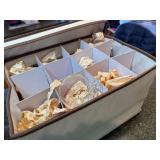 Vintage Glass Punch Bowl Set w Cups Storage Case Smoked Trim Vintage Glass Punch Bowl Set w Cups Storage Case Smoked Trim