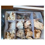 Vintage Glass Punch Bowl Set w Cups Storage Case Smoked Trim Vintage Glass Punch Bowl Set w Cups Storage Case Smoked Trim