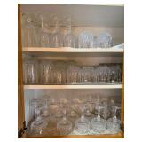 Mixed Clear Pressed Glass Stemware & Tumblers Lot With Mugs Mixed Clear Pressed Glass Stemware & Tumblers Lot With Mugs
