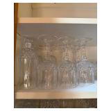 Mixed Clear Pressed Glass Stemware & Tumblers Lot With Mugs Mixed Clear Pressed Glass Stemware & Tumblers Lot With Mugs