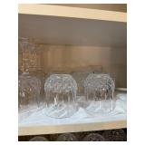Mixed Clear Pressed Glass Stemware & Tumblers Lot With Mugs Mixed Clear Pressed Glass Stemware & Tumblers Lot With Mugs