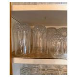 Mixed Clear Pressed Glass Stemware & Tumblers Lot With Mugs Mixed Clear Pressed Glass Stemware & Tumblers Lot With Mugs