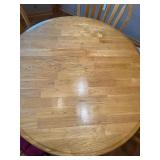 Oak Round Pedestal Dining Table Set with 4 Chairs 42in Good Oak Round Pedestal Dining Table Set with 4 Chairs 42in Good