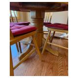 Oak Round Pedestal Dining Table Set with 4 Chairs 42in Good Oak Round Pedestal Dining Table Set with 4 Chairs 42in Good