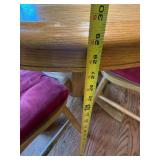 Oak Round Pedestal Dining Table Set with 4 Chairs 42in Good Oak Round Pedestal Dining Table Set with 4 Chairs 42in Good