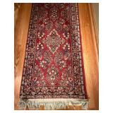 Persian Style Red Floral Hall Runner Rug 2ft x 12ft. - Used Persian Style Red Floral Hall Runner Rug 2ft x 12ft. - Used