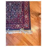 Vintage Oriental Style Runner Rug Red Blue Medallion 32in Wide Vintage Oriental Style Runner Rug Red Blue Medallion 32in Wide