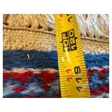 Vintage Oriental Style Runner Rug Red Blue Medallion 32in Wide Vintage Oriental Style Runner Rug Red Blue Medallion 32in Wide