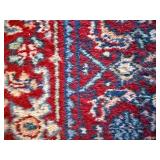Vintage Oriental Style Runner Rug Red Blue Medallion 32in Wide Vintage Oriental Style Runner Rug Red Blue Medallion 32in Wide