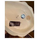 A. Borsato Italian Figural Porcelain Fisherfolk Statues Pair Vintage