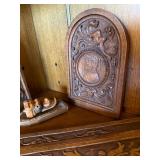 Antique Style Carved Wood Decorative Panels Lot of 3 Relief Plaques