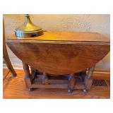 Small Vintage Wood Drop Leaf Gateleg Side End Table 29x17x27