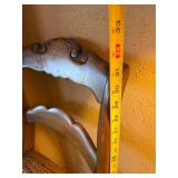 Vintage French Provincial Ladder Back Rush Seat Side Chair 33in