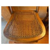 Vintage French Provincial Ladder Back Rush Seat Side Chair 33in