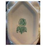 Belleek Ireland Porcelain Condiment Bowl w Spoon Floral Finial