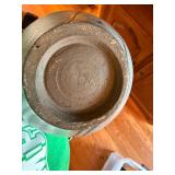 Unsigned Studio Art Pottery Pitcher Blue Gray Drip Glaze Jug Vase