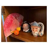 Royal Doulton Don Quixote & Sancho Panca Character Jugs Pair