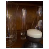 Mixed Glass Vases Hurricane Shade Candle Holder Decor Lot Used