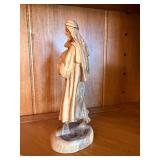 Hand Carved Wood Good Shepherd Jesus Figure 6in Religious Statue