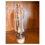 Hand Carved Wood Good Shepherd Jesus Figure 6in Religious Statue