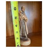 Hand Carved Wood Good Shepherd Jesus Figure 6in Religious Statue
