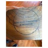 Vintage Bethlehem Olive Wood Hand Carved Angel Figurine Musician