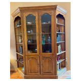 Traditional Wood Entertainment Center Wall Unit Bookcase Cabinet