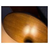 Vintage Oval Wood Parlor Lamp Table w/ Casters 34x25x29 Good