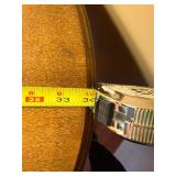 Vintage Oval Wood Parlor Lamp Table w/ Casters 34x25x29 Good