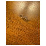 Vintage Oval Wood Parlor Lamp Table w/ Casters 34x25x29 Good