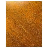 Vintage Oval Wood Parlor Lamp Table w/ Casters 34x25x29 Good