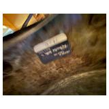 Pair Antique Hammered Copper Pans w Iron Handles Tin Lined 10in