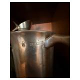 Vintage Pewter Pitcher & 2 Tankards Lot Unity Pewter Quart Mug