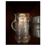 Vintage Pewter Tankards Stein Mugs Mixed Lot of 4 Germany Ireland