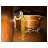 Vintage Copper Tone Chafing Dish Buffet Server w Lid Stand Burner