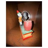 Vintage Trick Dog Cast Iron Mechanical Coin Bank Clown Circus