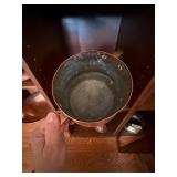 Vintage Hammered Copper Pot Cachepot Jardiniere w/ Handles Unmarked