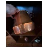 Vintage Hammered Copper Pot Cachepot Jardiniere w/ Handles Unmarked