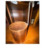 Vintage Hammered Copper Coal Hod Ash Bucket w Iron Handle & Funnel